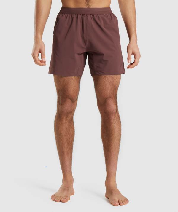 Gymshark Studio Kurze Hose Herren Rosa Braun | 1859RSBUG