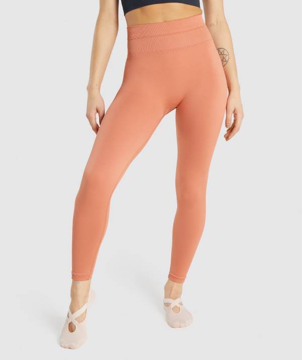 Gymshark Studio Leggings Damen Orange | 7013HOLJF