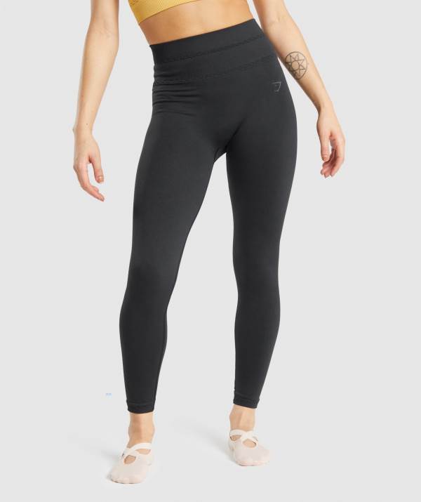 Gymshark Studio Leggings Damen Schwarz | 8406SJQZM