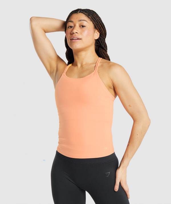 Gymshark Studio Muskelshirt Damen Koralle | 9602XRKGO