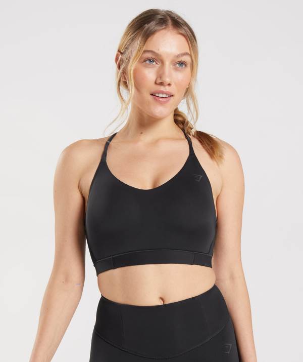 Gymshark Studio Sport BH Damen Schwarz | 0218MWOLQ