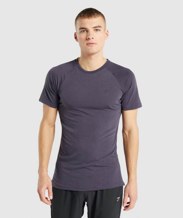 Gymshark Studio T-Shirt Herren Dunkellila | 6310UYGIB