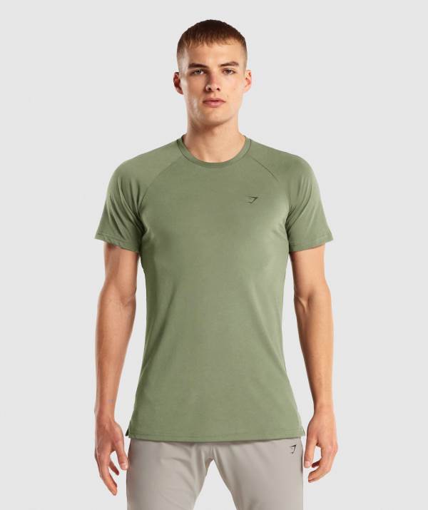 Gymshark Studio T-Shirt Herren Grün | 2846RPMJG