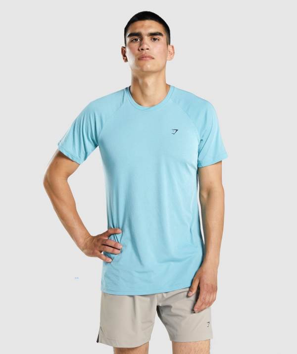 Gymshark Studio T-Shirt Herren Türkis | 3547KNDLZ