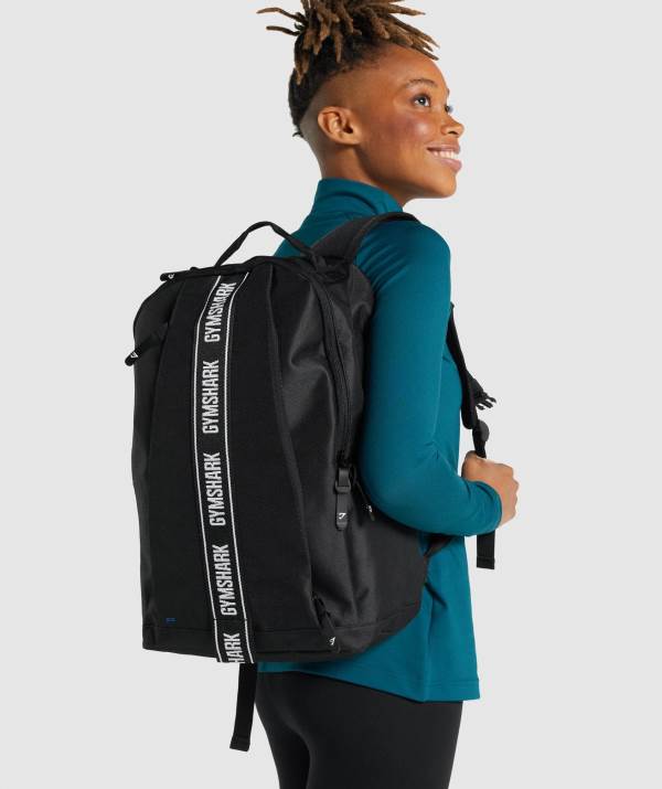 Gymshark Taped Rucksack Damen Schwarz | 9820TJLHY