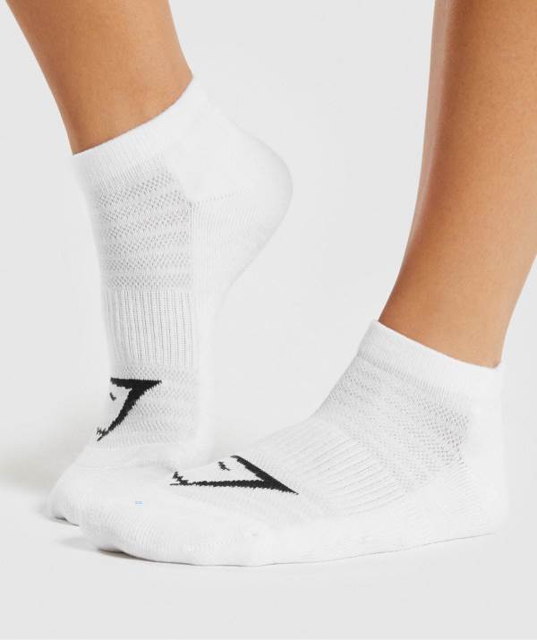 Gymshark Trainer 3pk Socken Herren Weiß | 1489NVOUX