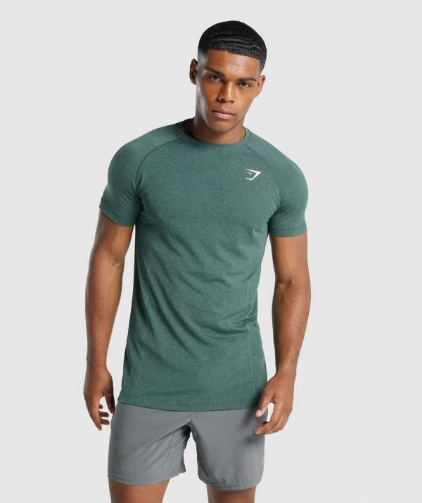 Gymshark Vital Light Seamless T-Shirt Herren Dunkelgrün | 0814IUDPL