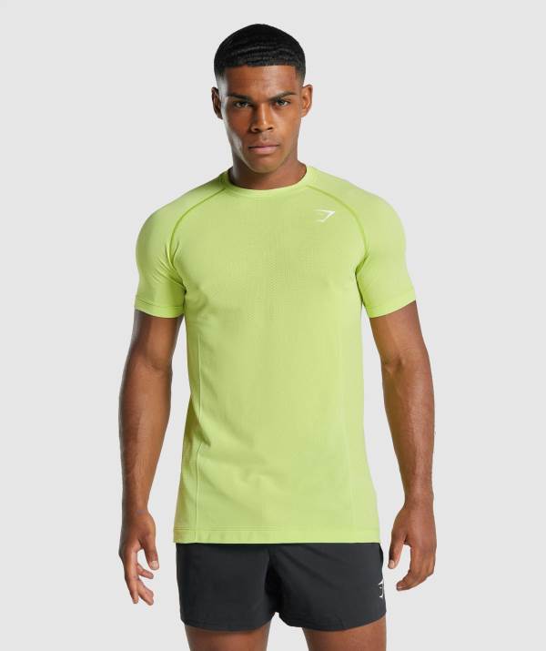 Gymshark Vital Light Seamless T-Shirt Herren Gelb | 2496SWLQN