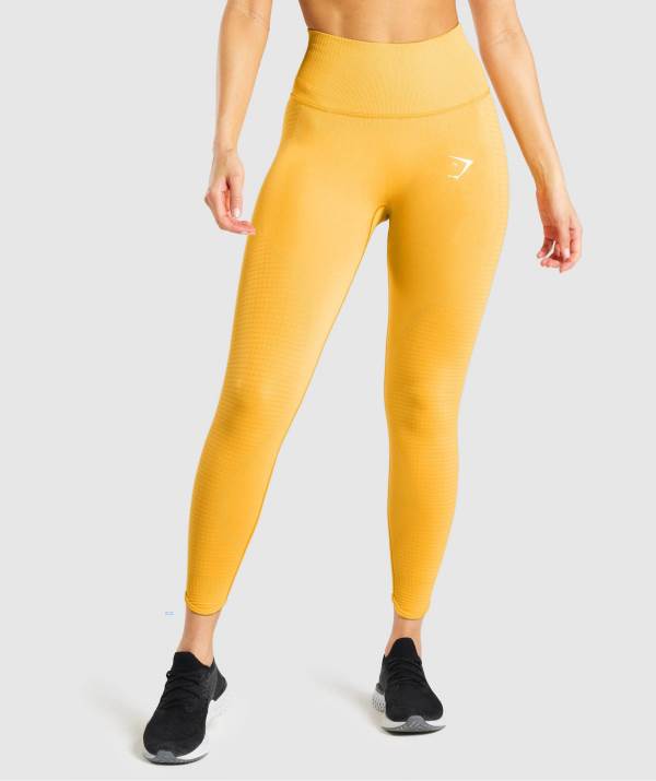Gymshark Vital Rise Seamless Leggings Damen Gelb | 9178PFNIC