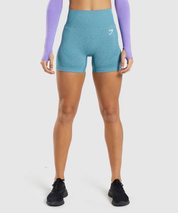 Gymshark Vital Seamless 2.0 Kurze Hose Damen Türkis | 3027IWZLF