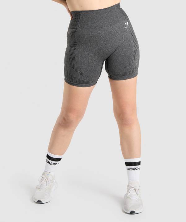Gymshark Vital Seamless 2.0 Kurze Hose Damen Grau | 3970YVHBT