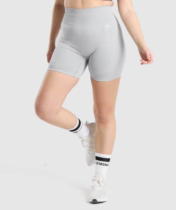 Gymshark Vital Seamless 2.0 Kurze Hose Damen Hellgrau | 4270GIWVC