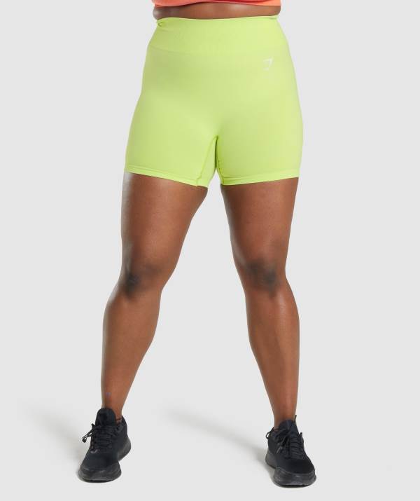 Gymshark Vital Seamless 2.0 Kurze Hose Damen Gelb | 5430RCLSU