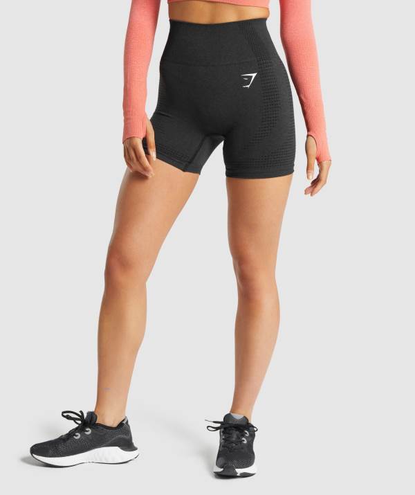 Gymshark Vital Seamless 2.0 Kurze Hose Damen Schwarz | 7130ZGXEA