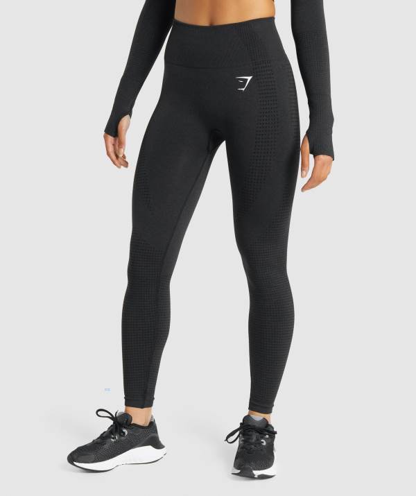 Gymshark Vital Seamless 2.0 Leggings Damen Schwarz | 5297HAULN