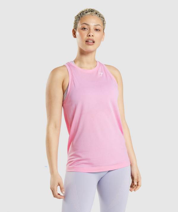 Gymshark Vital Seamless 2.0 Light Loose Muskelshirt Damen Rosa | 0324NPFRM