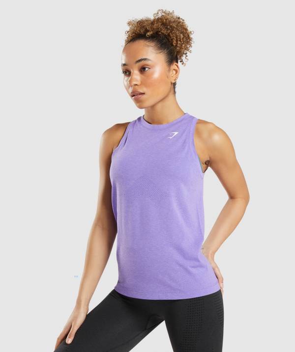 Gymshark Vital Seamless 2.0 Light Muskelshirt Damen Helllila | 4956GBZFL