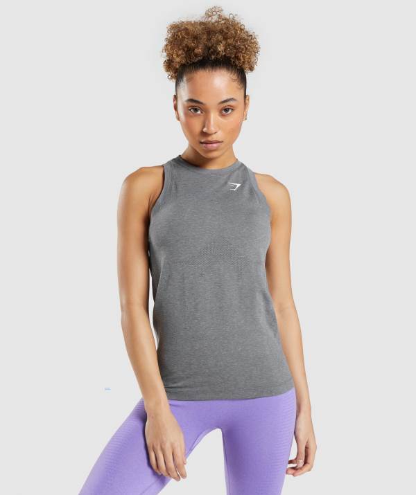 Gymshark Vital Seamless 2.0 Light Muskelshirt Damen Grau | 6423ZDPHI
