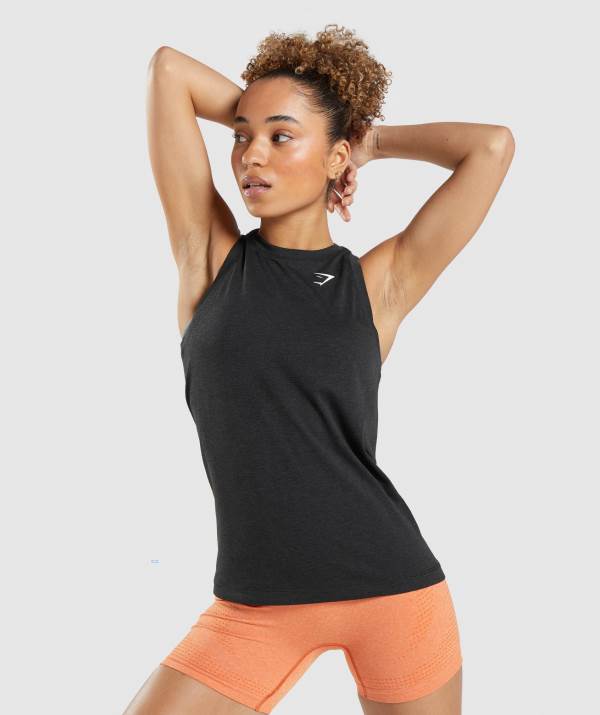 Gymshark Vital Seamless 2.0 Light Muskelshirt Damen Schwarz | 7914LOTEK