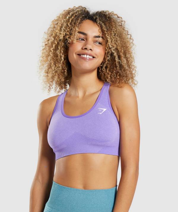 Gymshark Vital Seamless 2.0 Sport BH Damen Helllila | 3471OELQZ