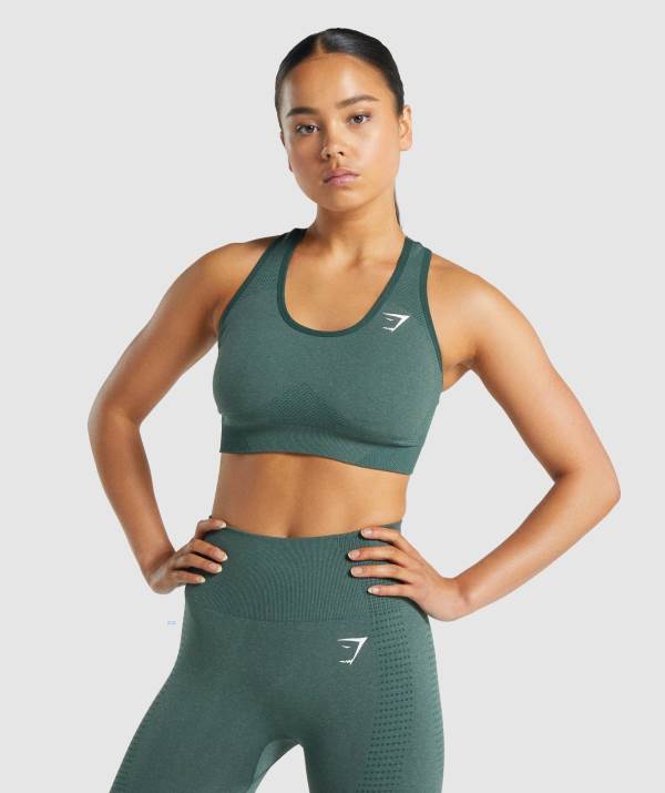 Gymshark Vital Seamless 2.0 Sport BH Damen Dunkelgrün | 4193MIZKW