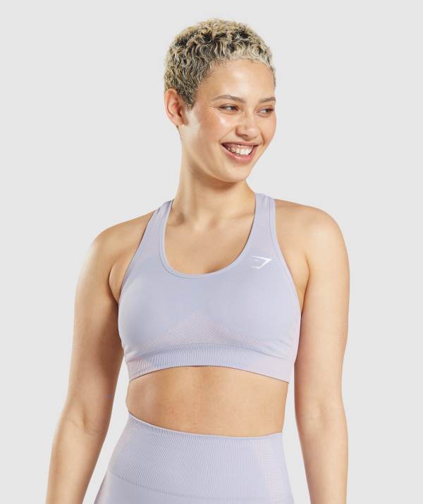 Gymshark Vital Seamless 2.0 Sport BH Damen Grau Blau | 5920CLAZV
