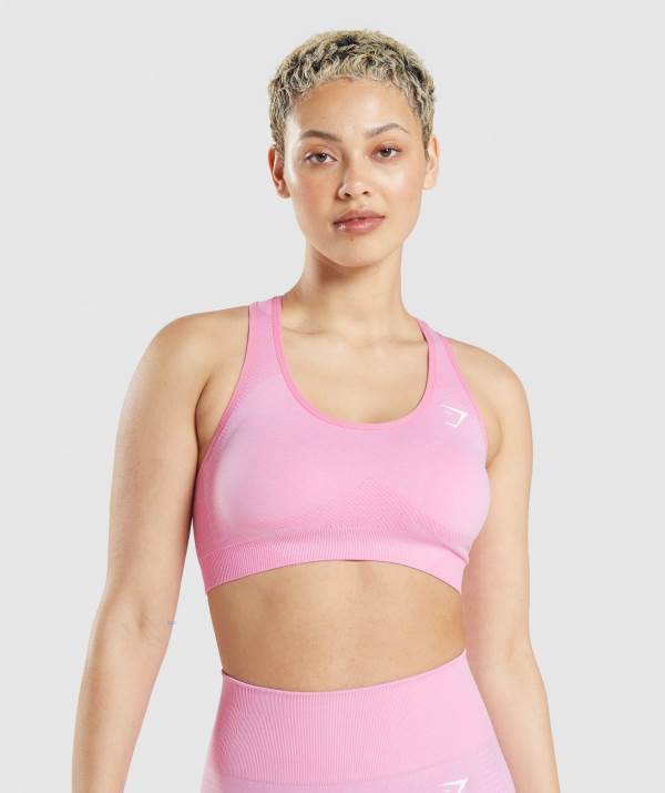 Gymshark Vital Seamless 2.0 Sport BH Damen Rosa | 7915KBVAR