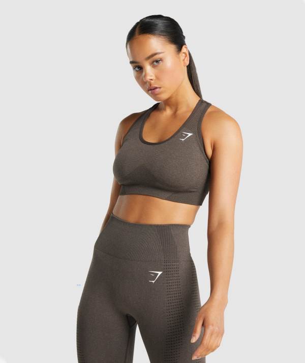 Gymshark Vital Seamless 2.0 Sport BH Damen Braun | 9681CLOVN