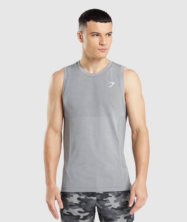 Gymshark Vital Seamless Light Muskelshirt Herren Grau Grau | 4180BARLE
