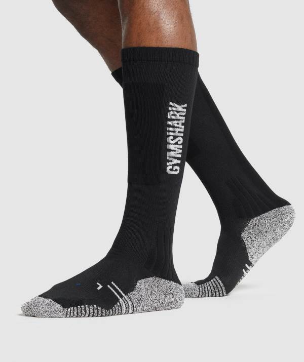 Gymshark Weightlifting Socken Damen Schwarz | 5369OLRNY