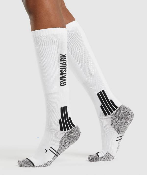 Gymshark Weightlifting Socken Damen Weiß | 8495YOHKG