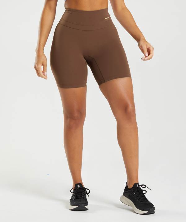 Gymshark Whitney Cycling Kurze Hose Damen Braun | 5601ZMKNG