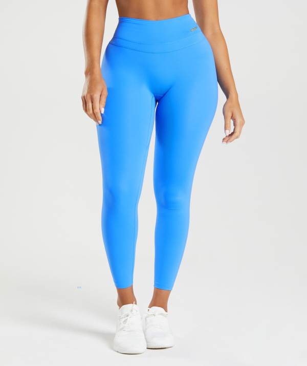 Gymshark Whitney High Rise Leggings Damen Blau | 3704VPWNB