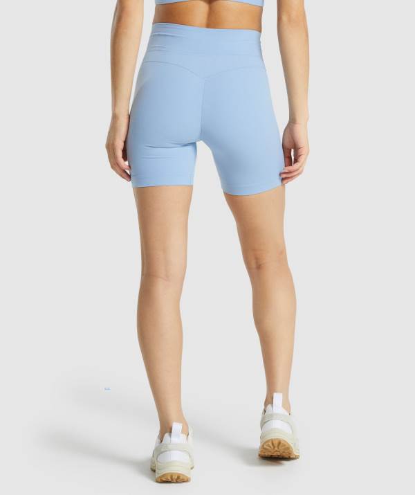 Gymshark Whitney Mesh Kurze Hose Damen Blau | 7960FSAVH