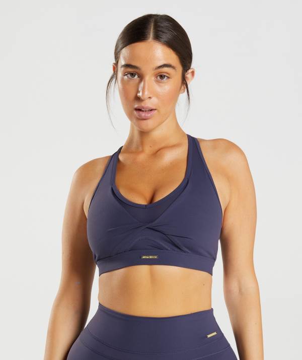 Gymshark Whitney Mesh Sport BH Damen Indigo Navy | 4983GIKFZ